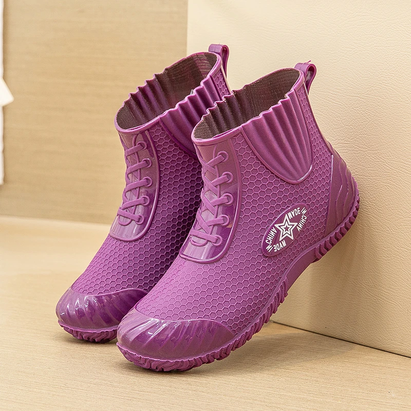 雨鞋女款短筒加绒成人厨房防滑2024新款硅胶夏季雨靴胶鞋时尚水鞋