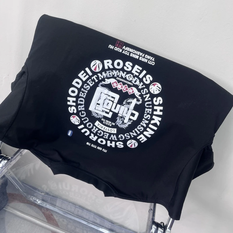 24X47 黑色 青少年潮牌圆领针织短袖