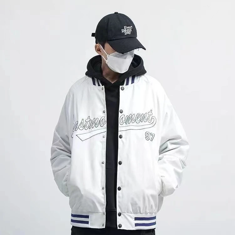 C060 白色 青少年潮牌休闲外套