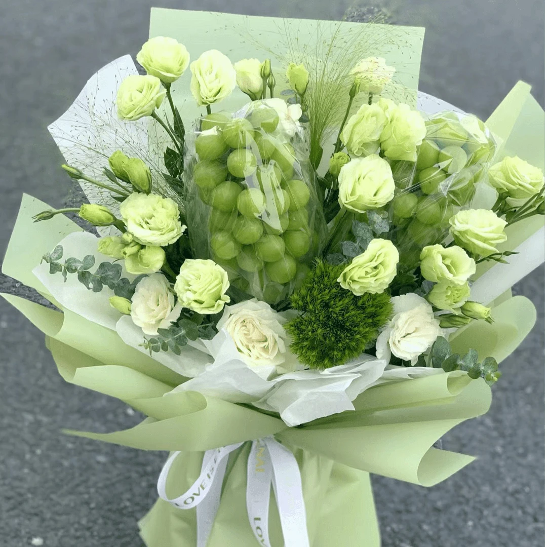 鲜花水果花束葡萄草莓芒果果冻同城配送网红创意下单送花上门