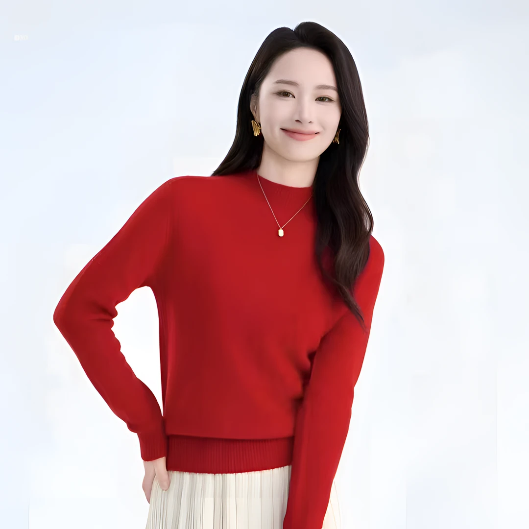 【100-199】秋冬时尚气质休闲名媛慵懒针织百搭设计感上衣长袖