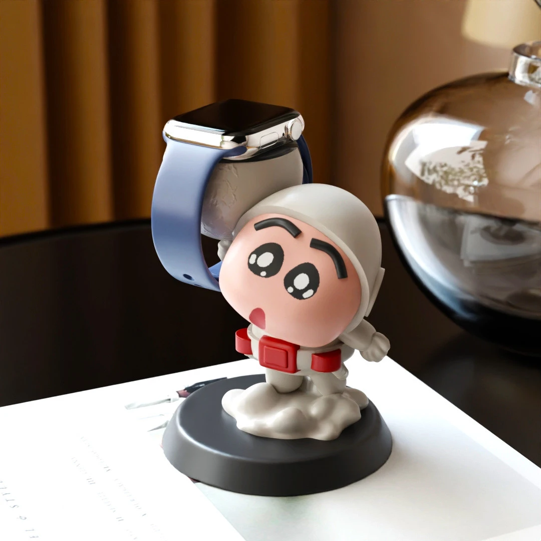 创意蜡笔小新适用ApplewatchS89手表充电支架底座华为GT4桌面摆件