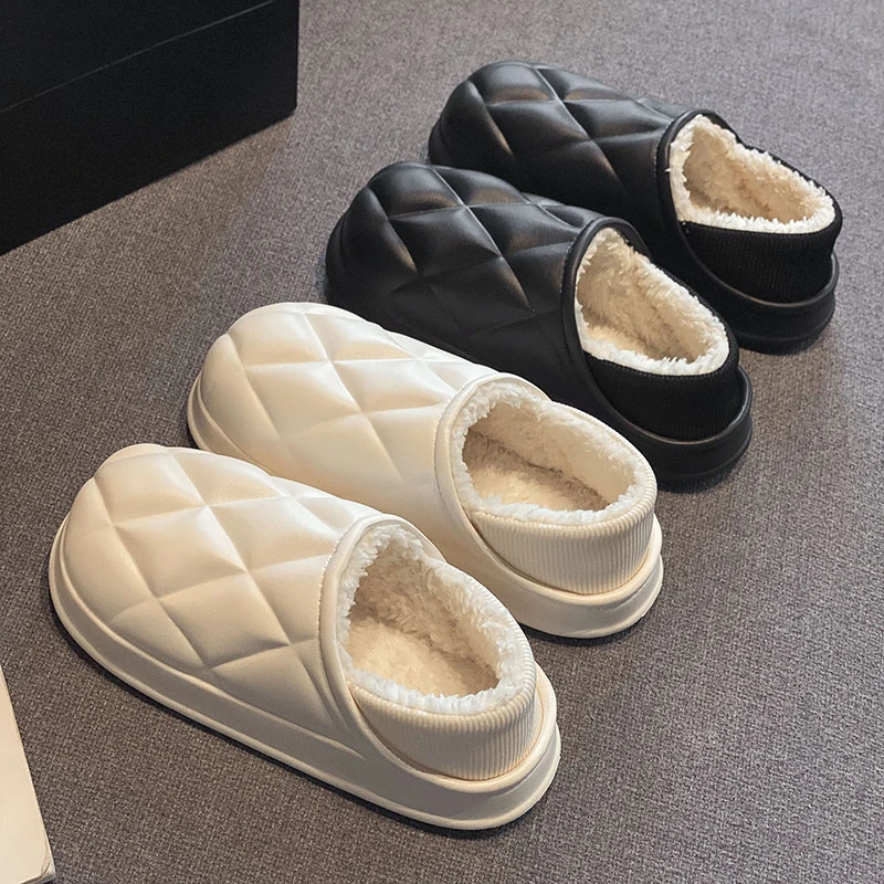 踩屎感棉拖鞋女士情侣室内居家冬天加绒秋冬季拖鞋保暖男毛绒可爱