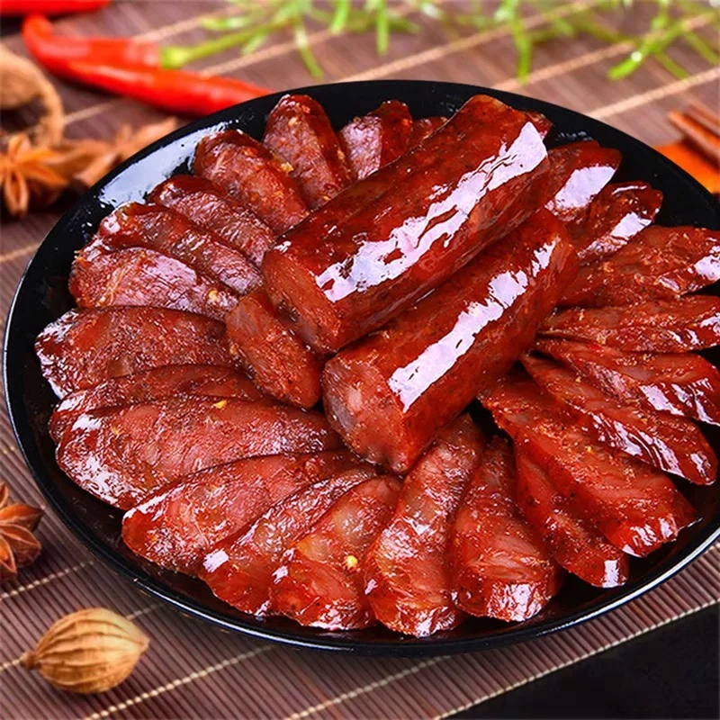 湖北恩施利川农家原始方法制作土家腊香肠