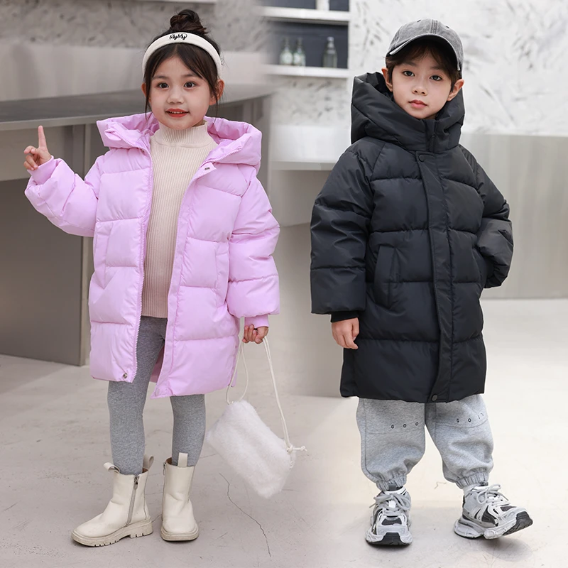 新款2025女童棉服冬装外套儿童洋气冬季加厚秋冬男童中长款棉衣潮