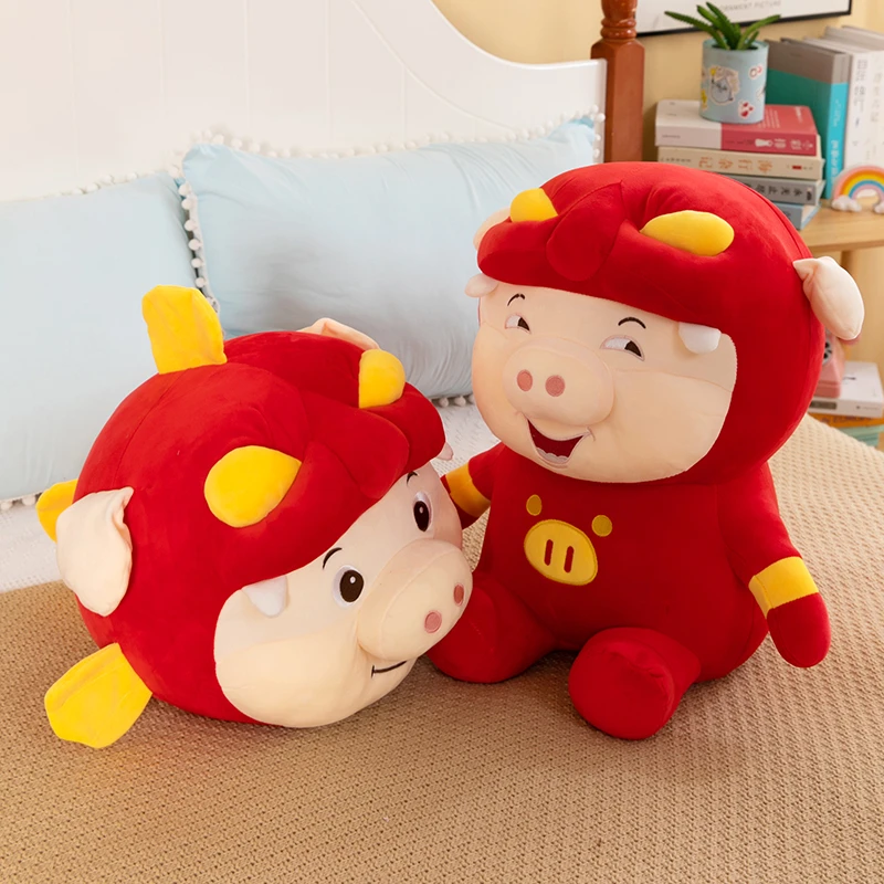 猪猪侠毛绒玩具公仔儿童布娃娃丑萌小猪抱枕飞鱼玩偶儿童生日礼物