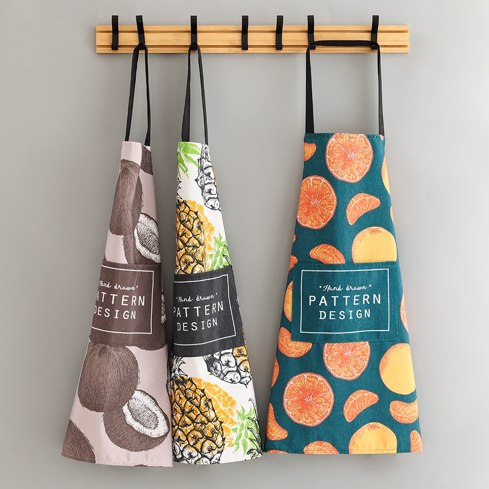 网红厨房围裙防油透气成人洋气水果店围腰做饭餐饮工作服帆布耐脏