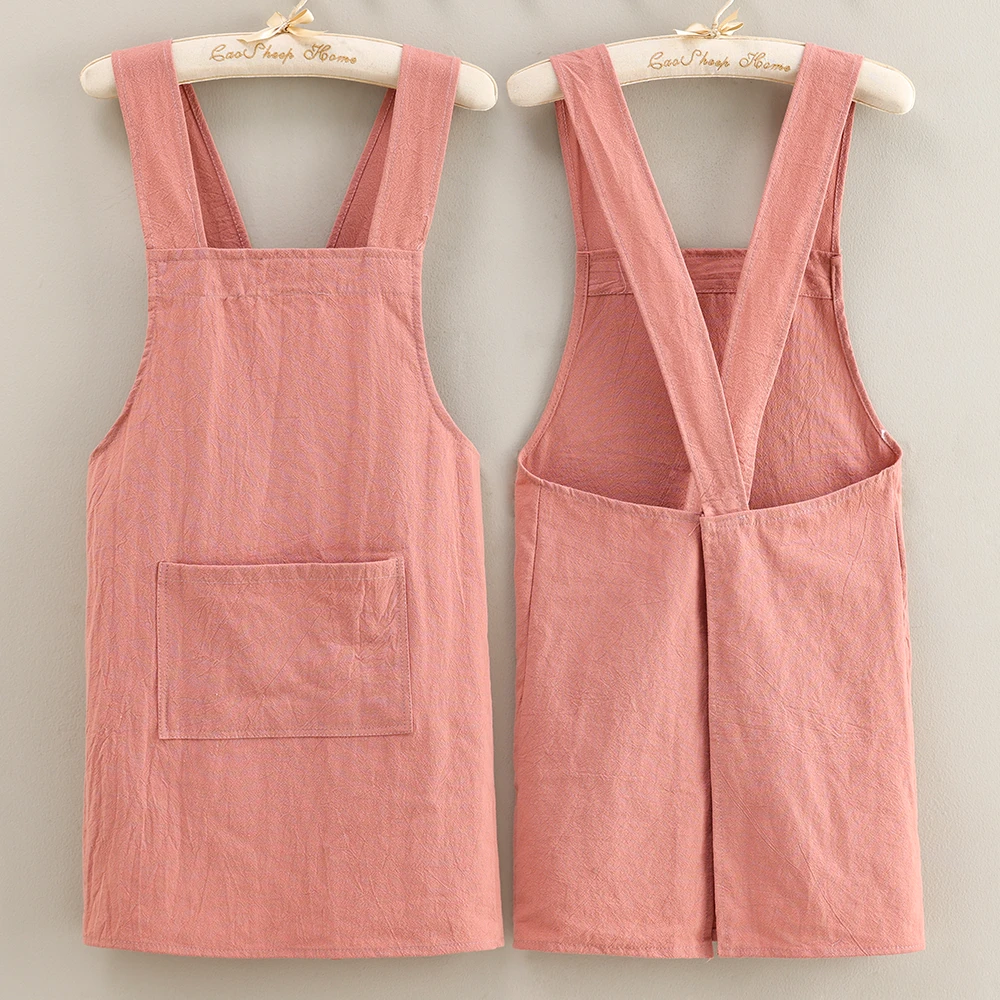 围裙商用定制logo棉布餐饮做饭防尘防油污透气干活围腰工作服成人