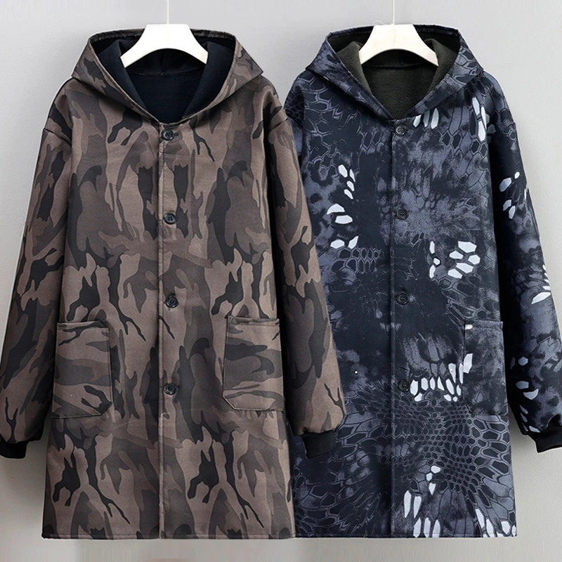 加绒保暖罩衣长袖防水耐脏防污围裙时尚家用户外工作服大褂男女款