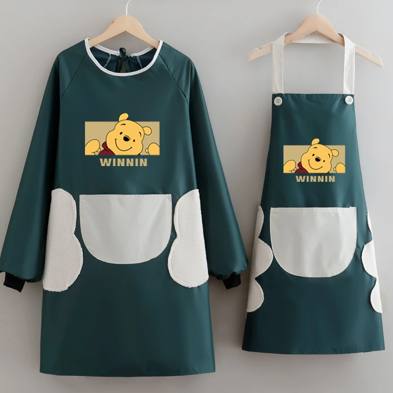 长袖防水简约上班工作服擦手罩衣男家用厨房做饭围裙围腰女可定制