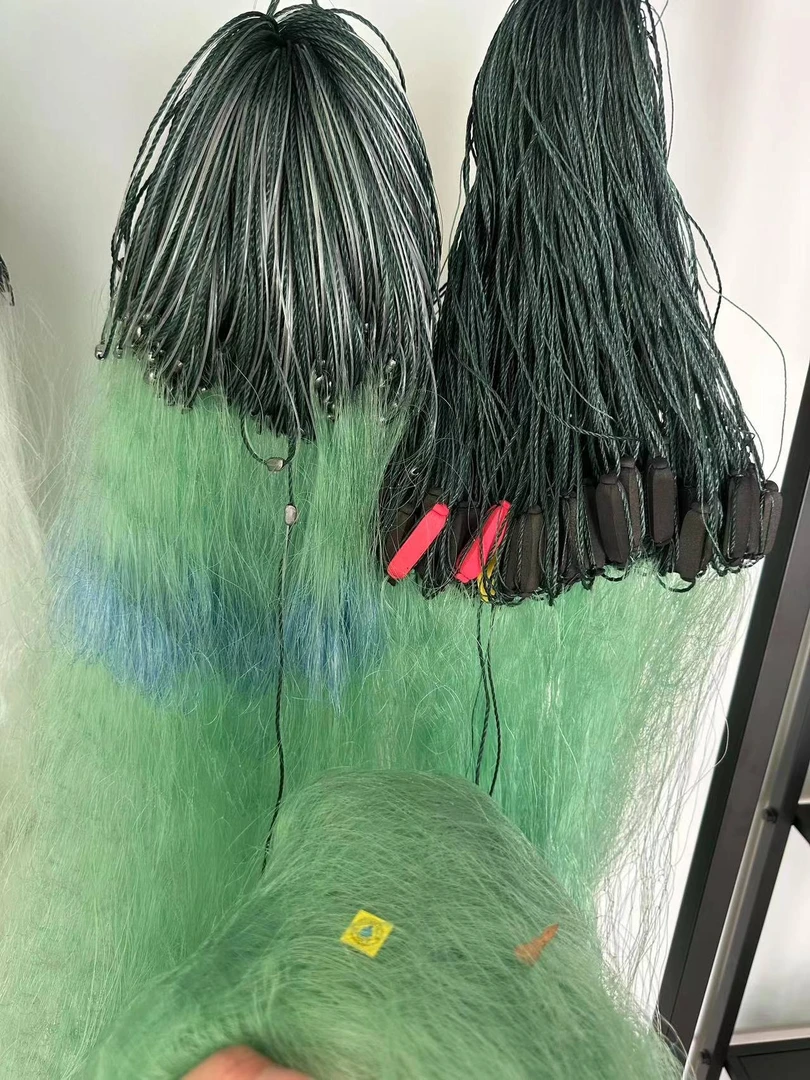 正宗船牌丝三层渔网大网兜3米到6米高沉网沾网丝网捕鱼网结实耐用