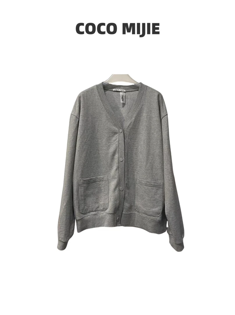 新款V领软糯针织开衫（价格已开）