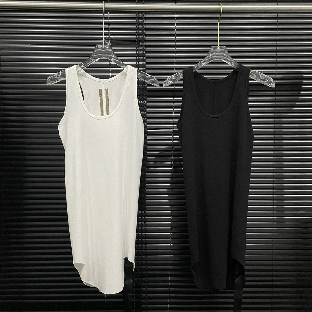 付新博女装RO风显瘦背心女小众辣妹极简时尚大U领无袖上衣13409