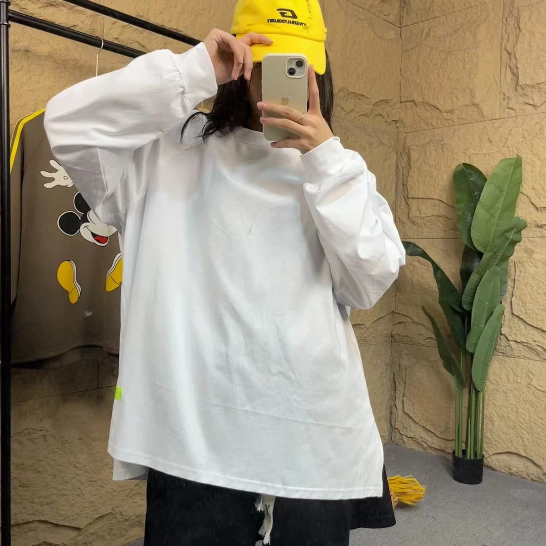 [300-399] （800-899潮牌长袖打底白色纯棉宽松圆领百搭时尚