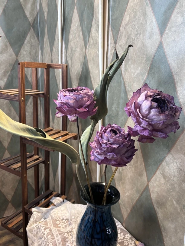 【夏季限定】荷花 莲蓬 鹤叶 （原色干花）