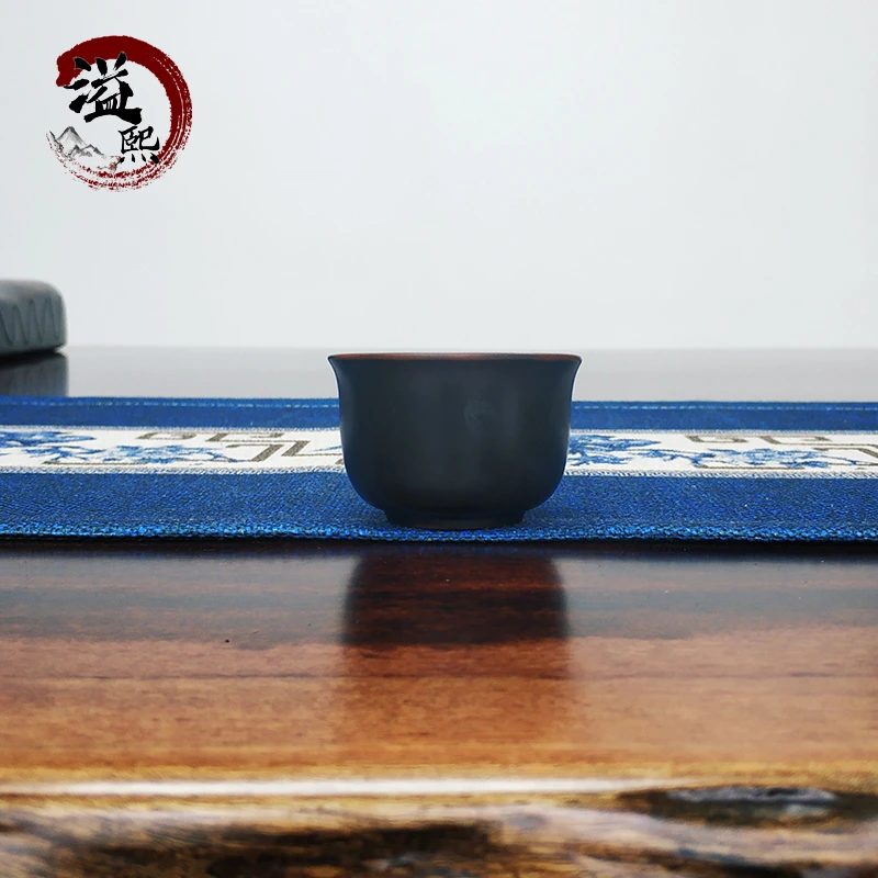 钦州坭兴陶纯手工坭兴陶茶杯水杯品茗杯莲花杯礼品莲韵小水杯送礼