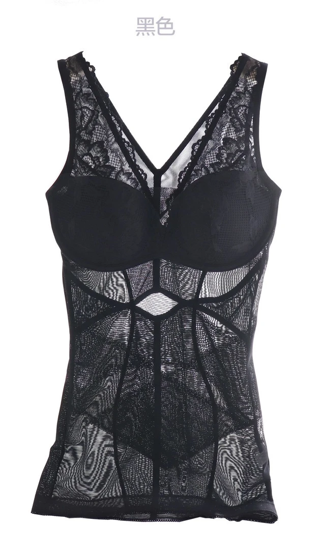 优尚美原创薄款宿身美提衬衫上衣 蕾丝背心