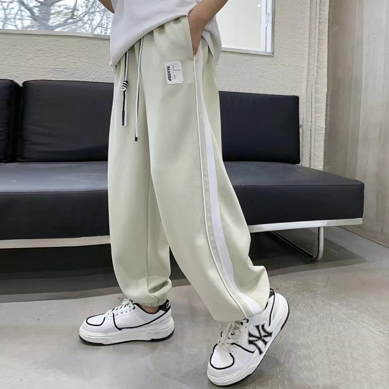 女童2025秋季新款卫裤运动春秋中大童韩版宽松百搭显瘦直筒休闲裤