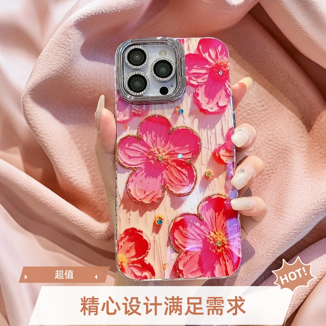 新款手机壳支架分体网红女款创意全包防摔个性奢华透明创意中国风