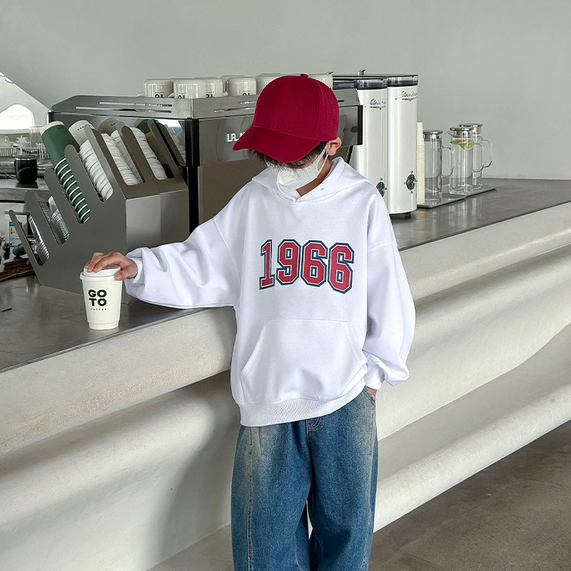 2024春秋季新款男童圆领卫衣休闲洋气中大童连帽卫衣/WYW382