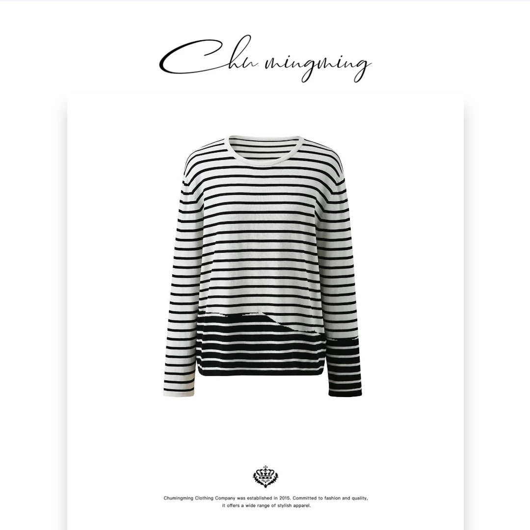 【CHU/2024SSNEW】原创设计拼色条纹上衣 YR0640