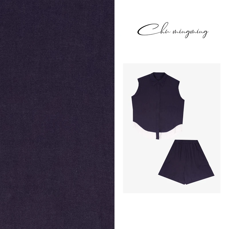 【CHU/2024SSNEW】原创设计鸢尾》时尚亚麻套装XY25