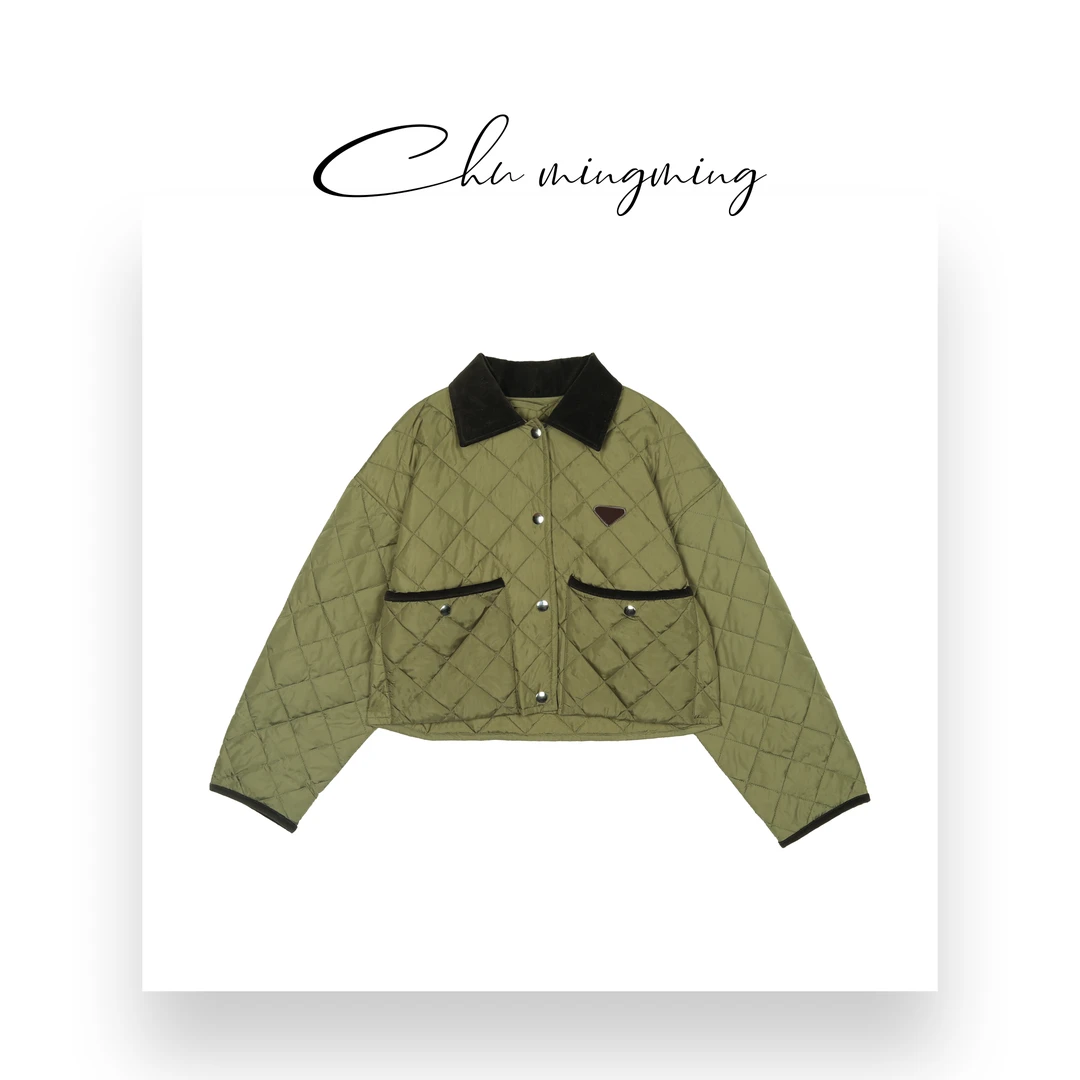 【CHU/2024SSNEW】原创设计《清浅》倒三角拼色棉服XY41