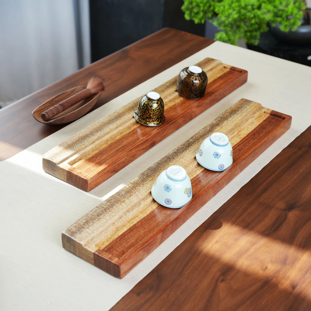 HL08巴花茶杯收纳架1个  茶具 茶道 随形  整掏50长 约:50-10-3cm