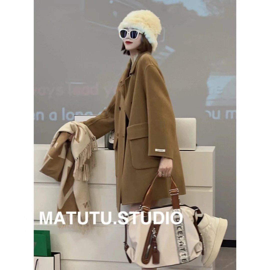 （99福利款不是1号链接）【怦然心动】气质双面羊毛大衣外套女