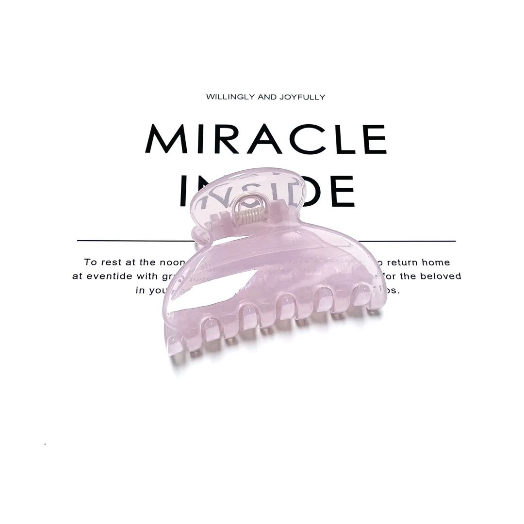 L301透粉色6.5cm水母抓夹甜美时尚百搭气质