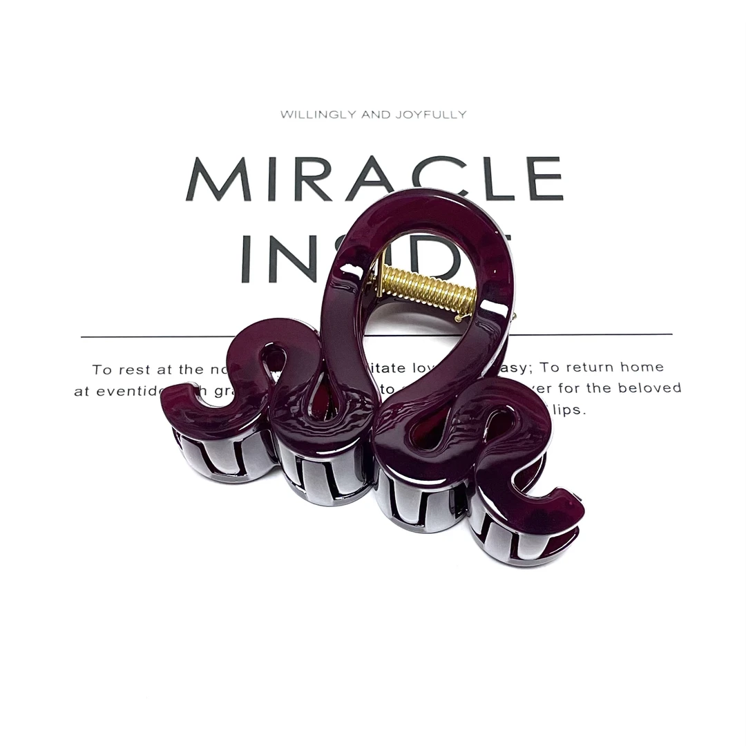 L114车厘子8cm新款高级感流云抓夹简约气质半扎盘发夹头饰发饰