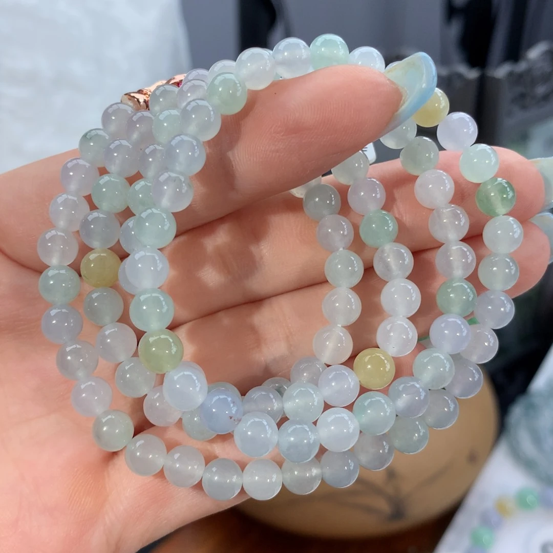 翡翠手链未镶嵌冰胶马卡龙项链卡6