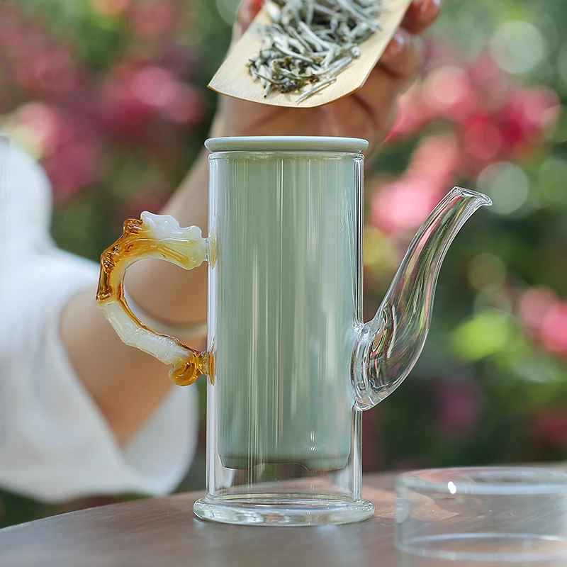 汝窑红茶茶具耐热玻璃哨子茶壶开片可养陶瓷过滤内胆专用泡茶器