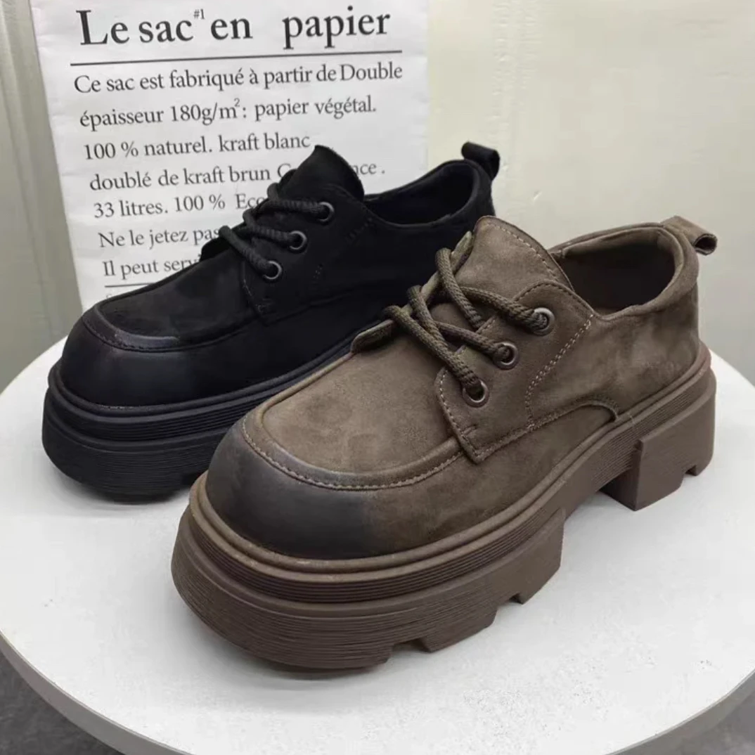 缘缘秋冬加绒系带潮流女鞋3005