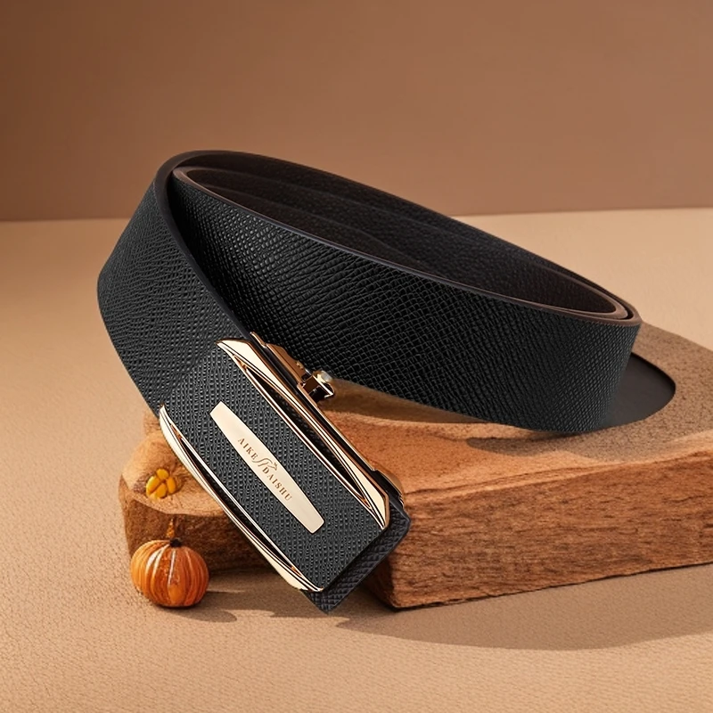 男士内穿休闲皮带带扣自动扣腰带高档商务时尚潮流休闲潮裤带男款