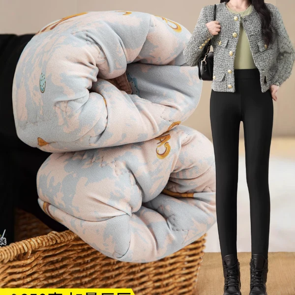 850克护膝护腰驼绒外穿棉裤女冬季加绒加厚保暖裤高腰和谐三妹