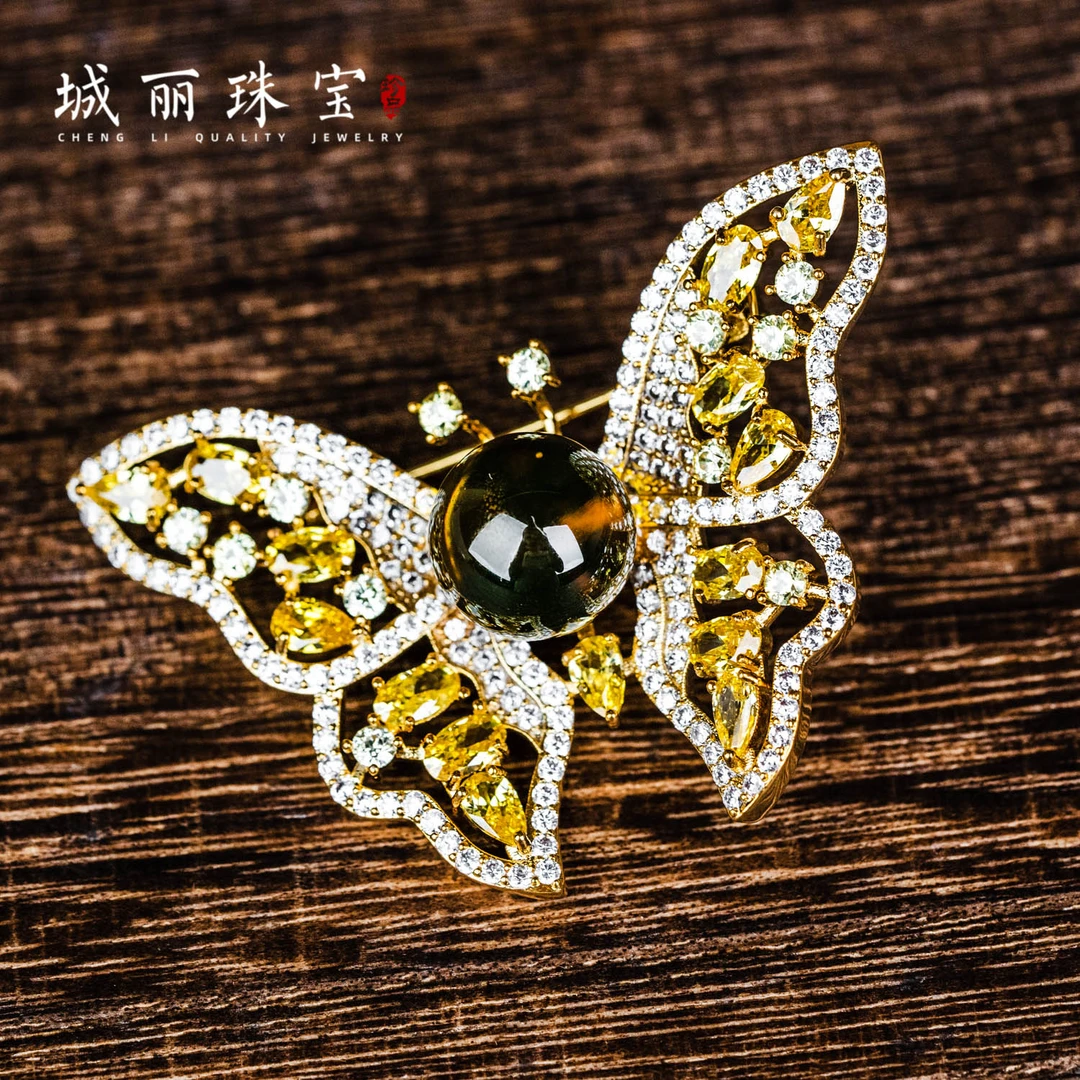 钛钢胸针 【城丽珠宝】蝴蝶胸针/个FL-304