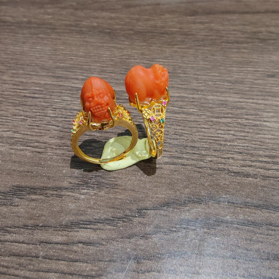 非金属皮质戒指 【发一个】925银保山貔貅戒指/个ZJH-892