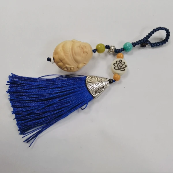 【卓美】黄杨才才神钥匙扣（流苏颜色随机发货）/个FL-345