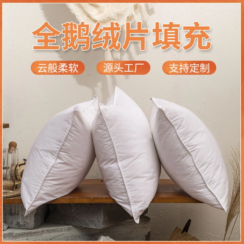 鹅毛羽绒抱枕靠垫芯五星级酒店床头大靠背客厅沙发腰靠枕芯可定制