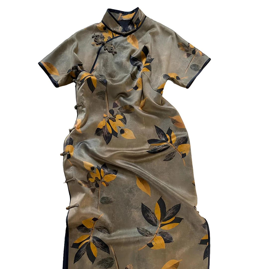 莨衣阁【古法系列-春秋】香云纱旗袍