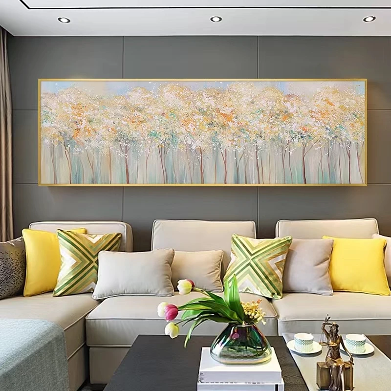 【繁花锦簇】原创手绘油画床头主卧高级感挂画现代简约装饰画高档