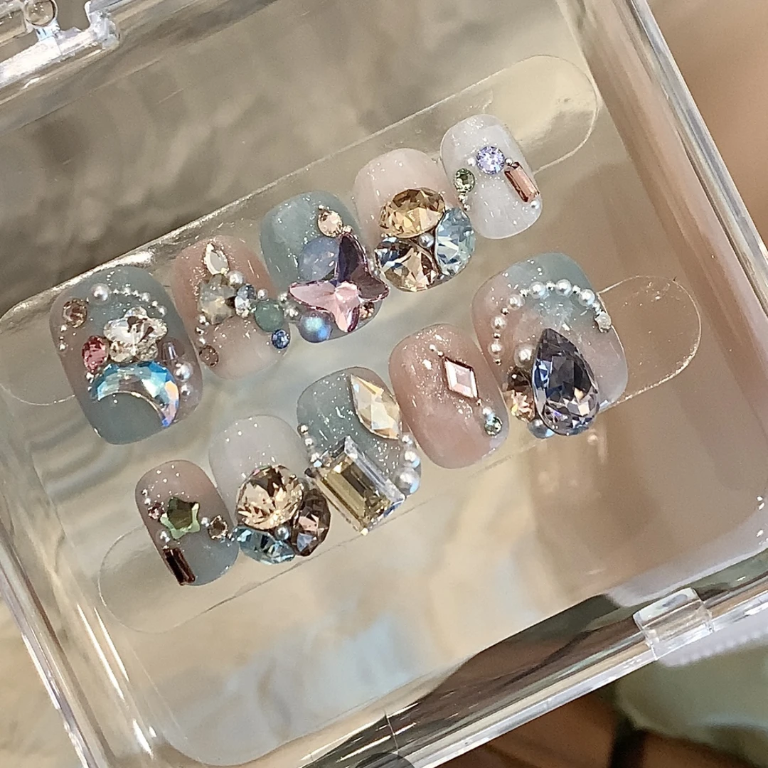 【毛利美甲事务所】长相忆 施华洛 古风国风中式设计感穿戴甲定制