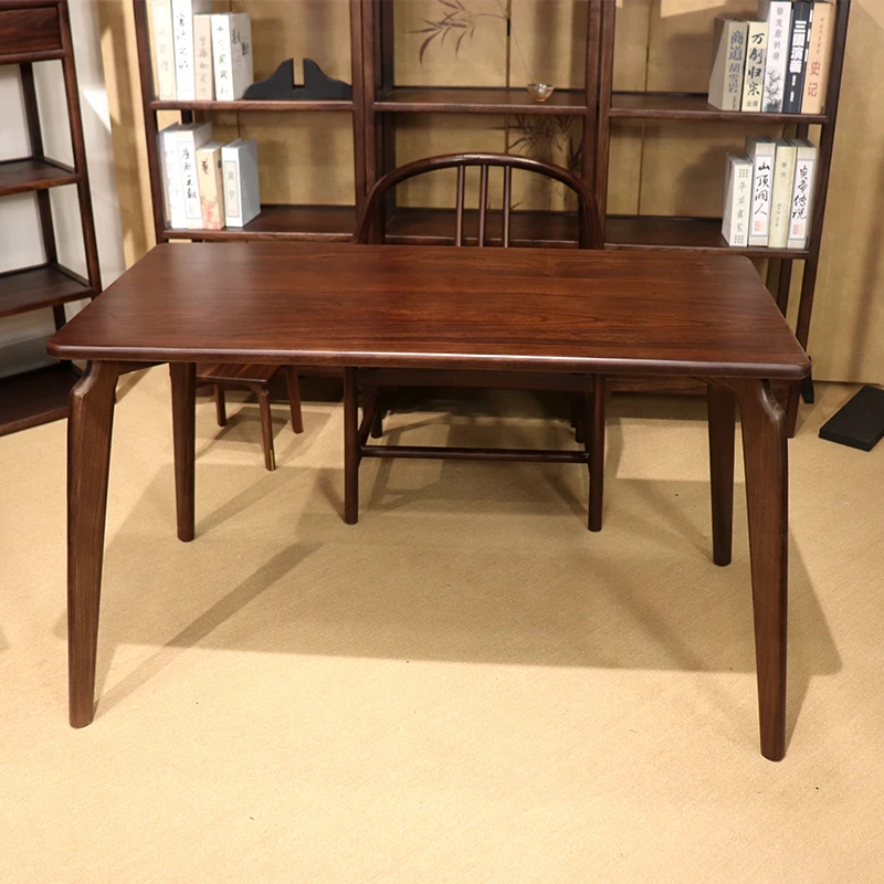 榆木悬浮阳台桌全实木长桌子工作台长方形简约