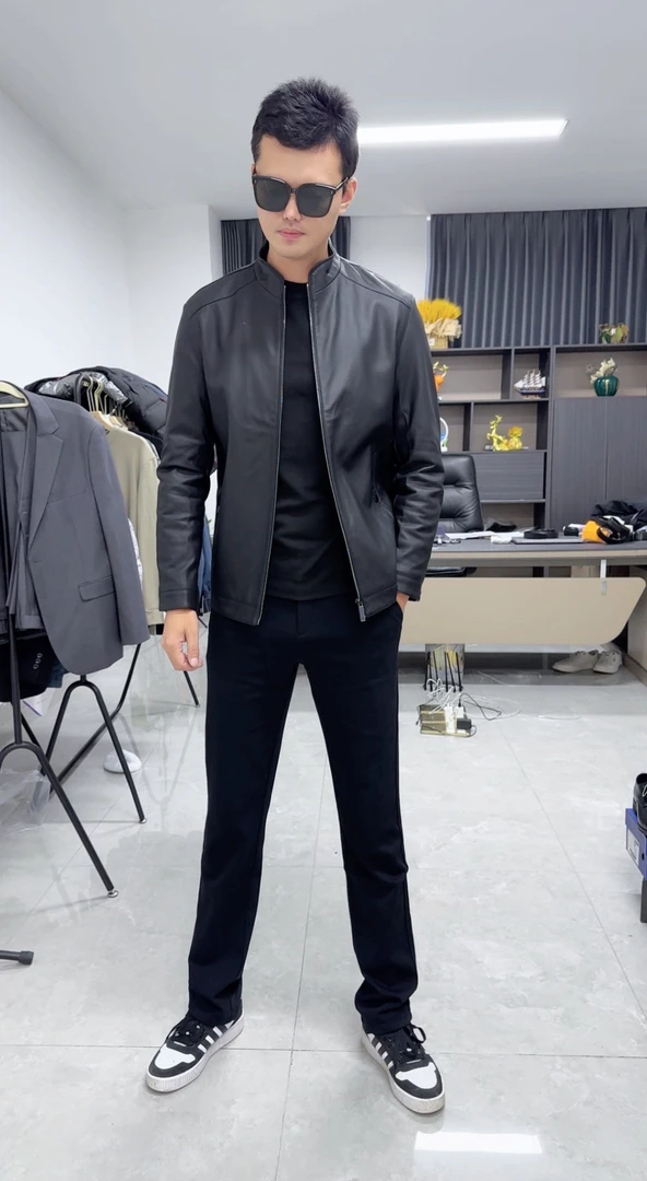 秋冬加绒PU皮衣夹克