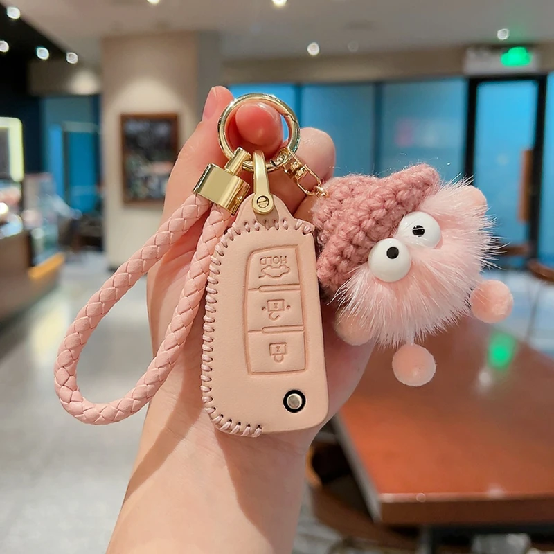 日产轩逸经典钥匙套22款逍客蓝鸟劲客骐达车扣尼桑包扣折叠款真皮