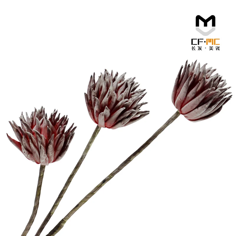 轻奢现代仿真花干花假花束客厅花瓶花器插花样板房间商用软装花艺