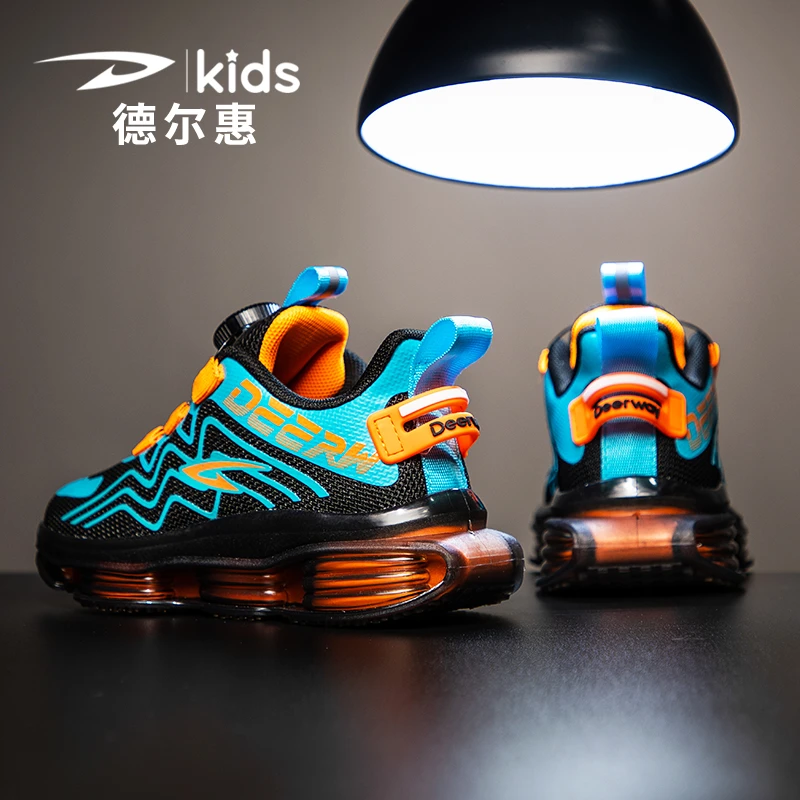 德尔惠男童运动鞋2023新款网面儿童休闲鞋中大童秋季童鞋透气鞋子