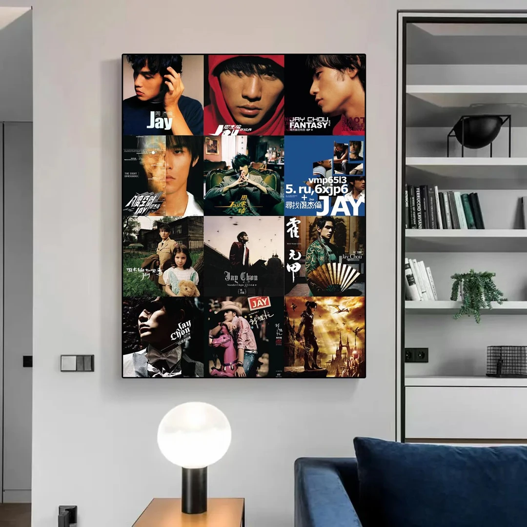 客厅画【周杰伦Jay Chou】现代沙发背景画 玄关画 卧室挂画晶瓷画
