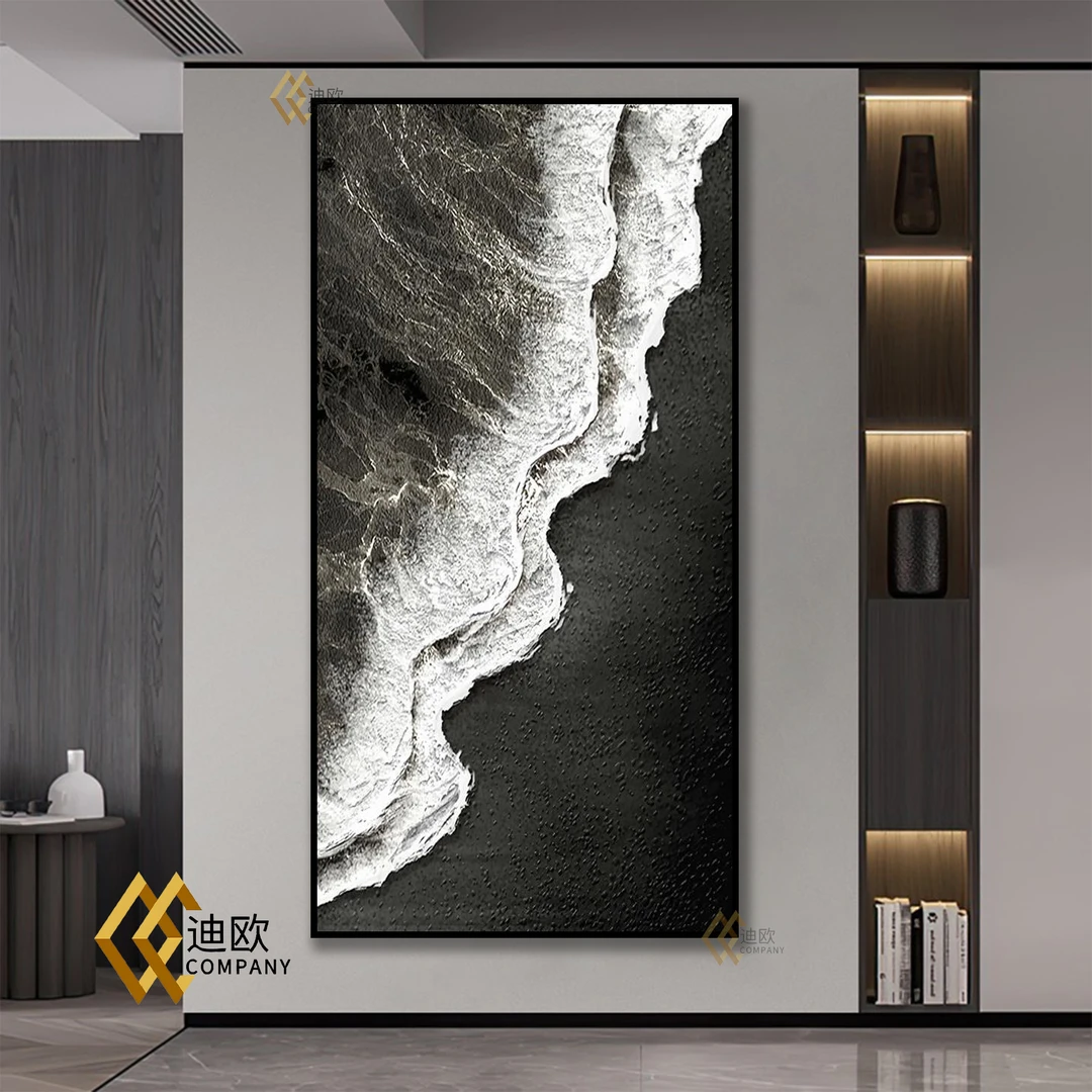 玄关画【抽象极简】空间艺术 创意 轻奢客厅画沙发背景画 晶瓷画